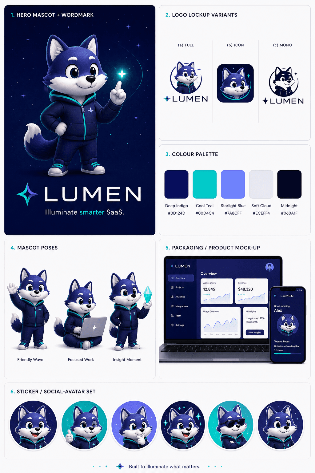 Brand Mascot Identity Board — preview