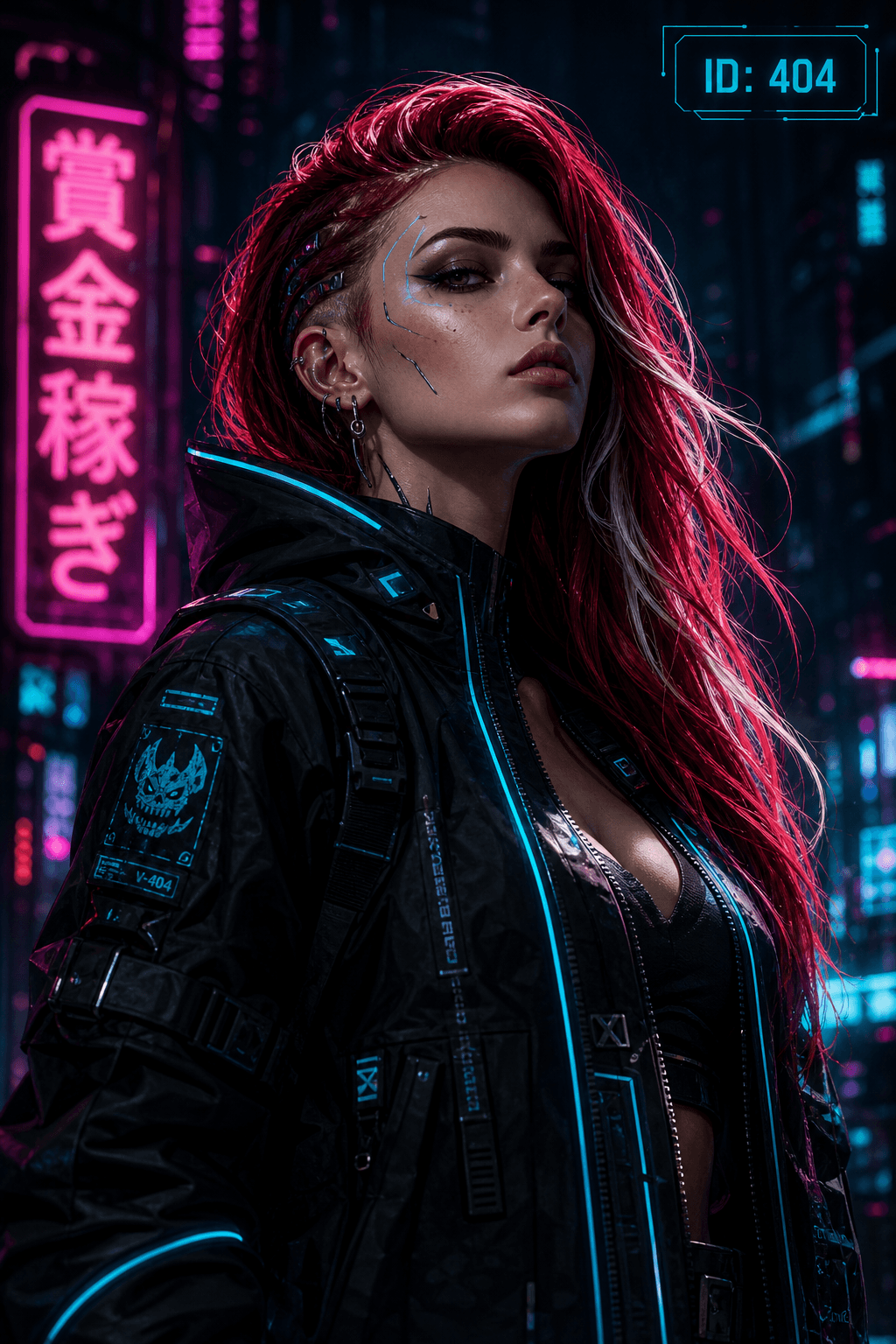 Cyberpunk Character Portrait — preview